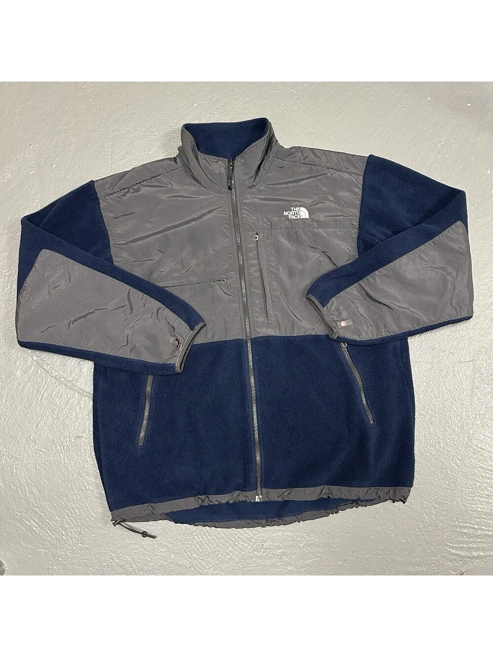 The North Face Denali Fleece Sherpa Navy Blue Grey Size 2XL